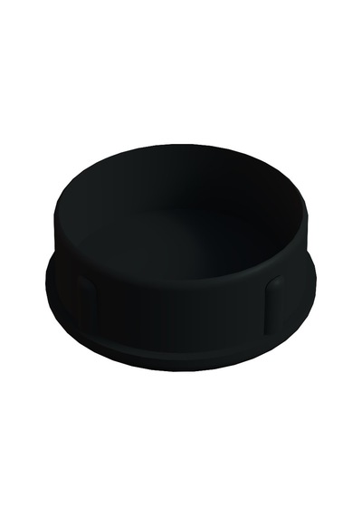 Cateksss 76 Mm Düz İç Profil Tapası 1.2 Mm Siyah - 58 Li Paket