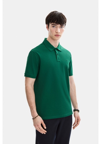 Backandbond Yeşil Regular Fit Örme Polo Yaka Tişört