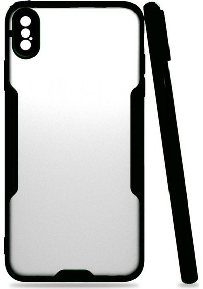 Zhd Apple Uyumlu iPhone Xs Max Kılıf Platin Silikon Siyah