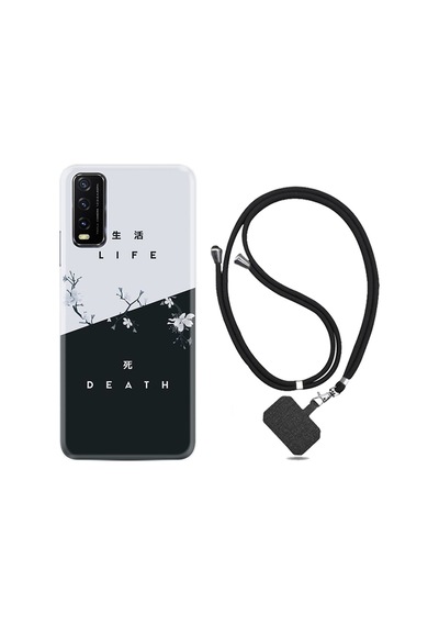 Vivo Y20S Kılıf Boyun Askılı Life And Death 1339