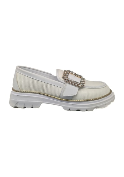 Ventes Kemer Taşlı Kadın Loafer Ayakkabı 989515-5z Beyaz