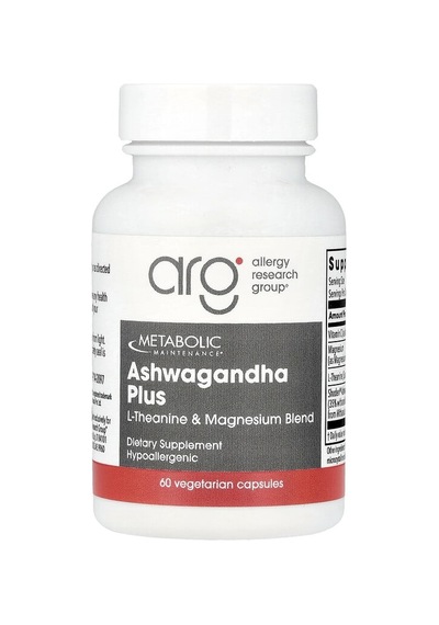 Metabolic Maintenance, As-hw-aga-ndha Plus, L-theanine & Magnesium Blend, 60 Vegetarian Capsules