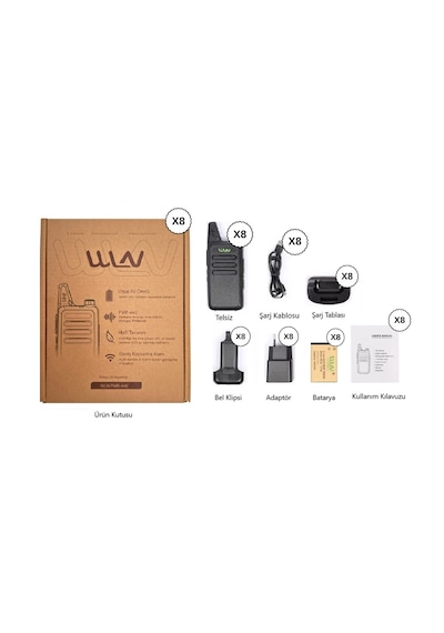 Wln PMR-446 El Telsizi 8'li
