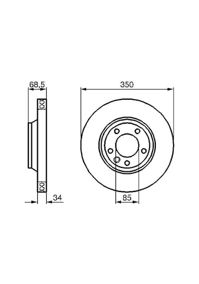 Porsche Cayenne 3.6 2007-2010 Bosch Ön Disk 350mm 2 Adet