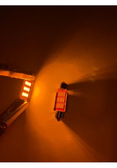 Canbus Turuncu 36mm Sofit Led Ampul Araç İçi Aydınlatma