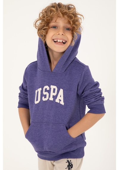 U.S. Polo Assn. Erkek Çocuk Mor Basic Kapüşonlu Sweatshirt 50293614-VR038 U.S. Polo Assn. Erkek Çocuk Mor Basic Kapüşonlu Sweatshirt 50293614-VR038