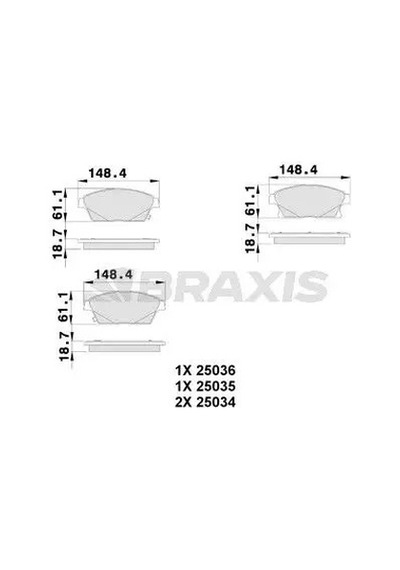 Opel Mokka On Fren Balatasi 1.6 Cdti 2015-2019 Braxıs Ab0107