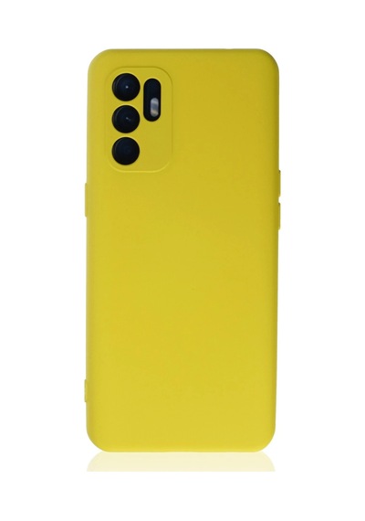 Uryport Oppo Reno 6 Kılıf Nano İçi Kadife Silikon - Sarı1