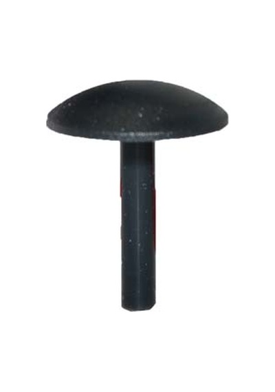 Döşeme Klips Siyah Renk Şapka Açık Gri 7,5x26x20mm 25 Adet