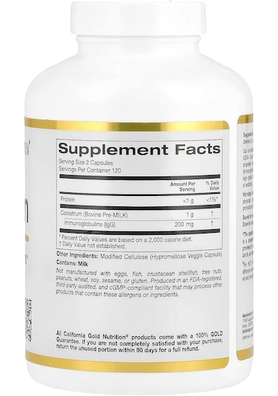 California Gold Nutrition Colostrum Bovine Pre-milk Immune