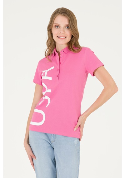 U.s. Polo Assn. Kadın Pembe Tişört 50262939-vr041 Pembe