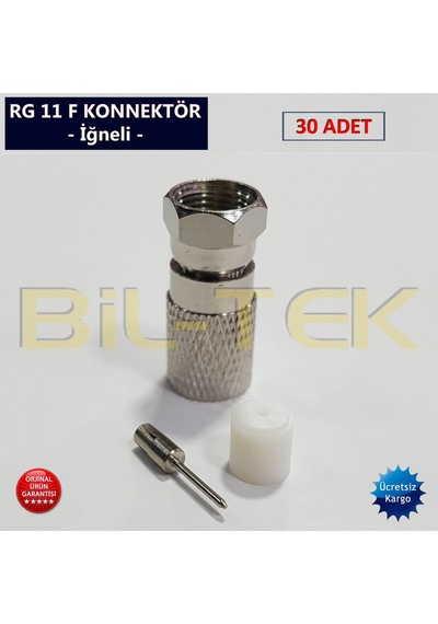Rg 11 F Konnektör Iğneli 30 Adet