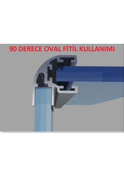 8 MM Alüminyum Cam Balkon Fitili BH,kh ,90°,45°,22,5°,U ( 523879015 )