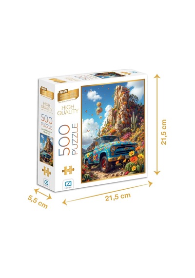 Çiçekli Kamyon 500 Parça 2,2mm Kalınlık 48x33cm Profesyonel Hobi Puzzle Yapboz Serisi