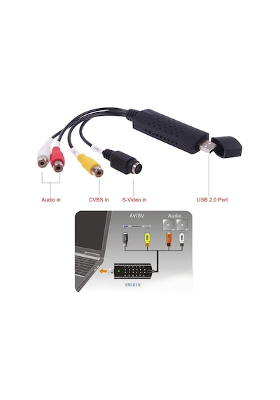 Usb Rca Capture Easycap Kamera Uydu Kayıt Kartı S V