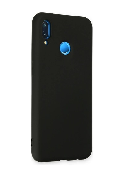 Huawei P20 Lite Kılıf Nano İçi Kadife Silikon - Siyah Standart