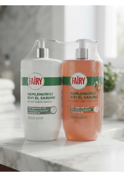 Fairy Sıvı El Sabunu Bodrum Mandalinası&beyaz Sabun 2x1000 Ml