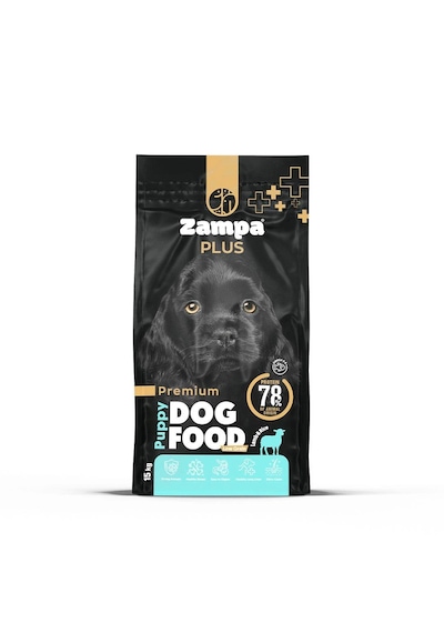 Zampa Plus Premium Kuzu Etli ve Pirinçli Yavru Köpek İçin Kuru Mama 15 KG