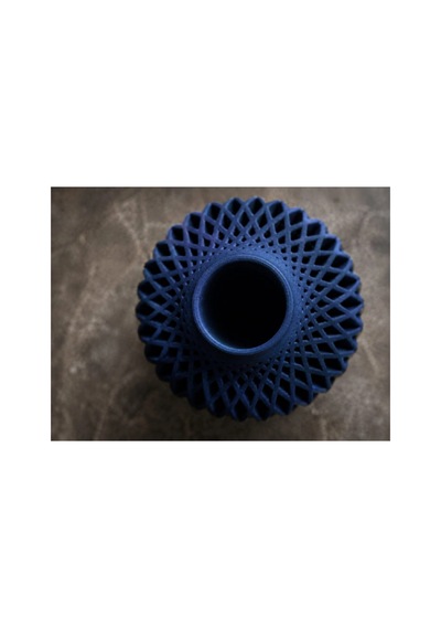 Diamont Navy Blue Vazo Modern Dekoratif 3d Baskı Vazo 137x250 Mm Çok Renkli