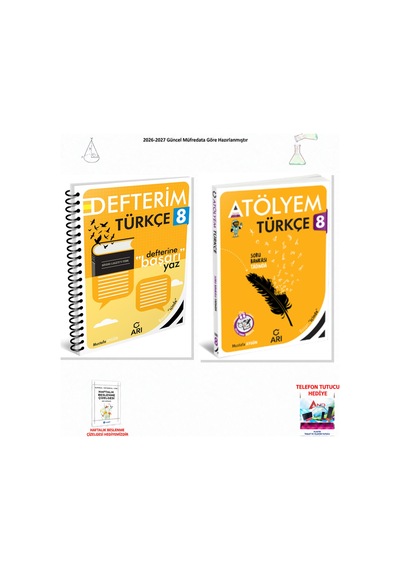 2026-2027 Arı Yayıncılık 8. Sınıf Lgs Tüm Dersler 2 Kitap Set Defterim T, Atölyem T