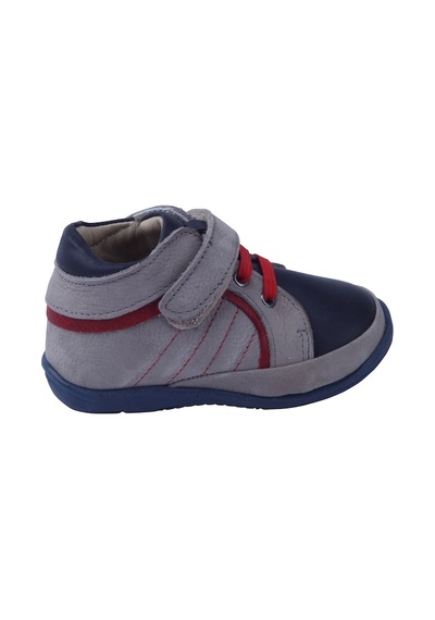 Angelokids Perlina 00101 Deri Ortopedik Destekli Ilk Adım Ayakkabısı 19-21 (415377115) Gri - Lacivert