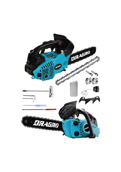 Dragro DRG-25TSTR 25 CC Mini Benzinli Testere Ağaç Odun Dal Budama Ve Kesme Testeresi Mavi