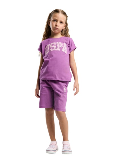 U.S. Polo Assn. Kız Çocuk Bermuda Takım Violet U.S. Polo Assn. Kız Çocuk Bermuda Takım Violet
