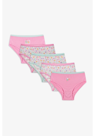 Penti Pembe Kız Çocuk Popflower Pamuklu 5'li Slip Külot