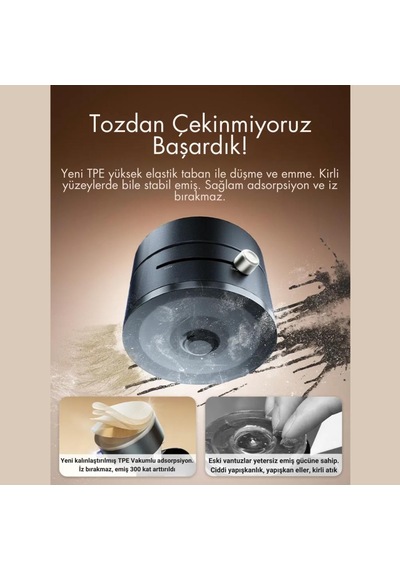 Coofbe Tüm Yüzeylere Uyumlu Sök Tak Vantuzlu Magnetic Araç İçi Telefon Tutucu Masaüstü Telefon Standı