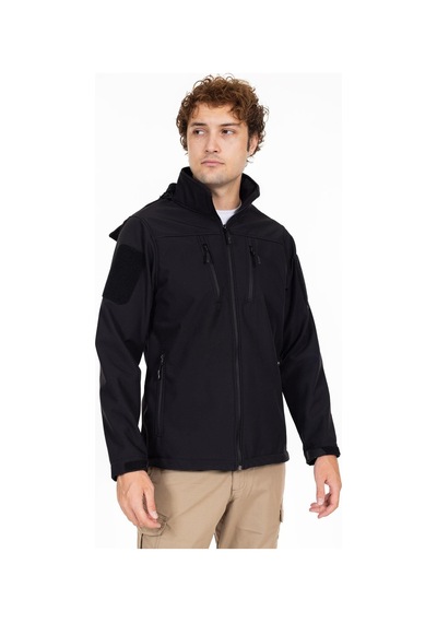 Akn 01 Taktik Softshell Mont Siyah Çok Renkli