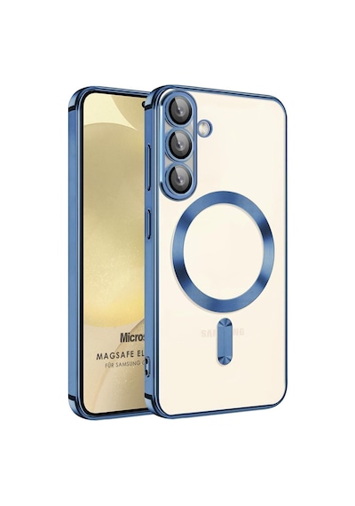 Microsonic Samsung Galaxy Uyumlu A57 Kılıf Magsafe Luxury Electroplate Mavi -