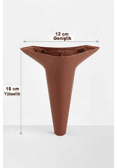 İMT AKSESUAR Aspen 18 Cm Beyaz 8'li Set Ceviz Koltuk Baza Dolap Tv Ünitesi Yatak Odası Konsol Ayağı