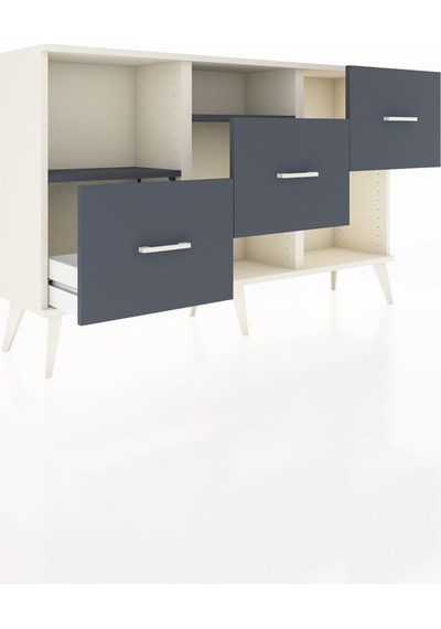 Arges Konsol 2 Raflı 3 Çekmeceli 132x30x83 Aytaşı-antrasit/antrasit Antrasit/antrasit Arges Konsol 2 Raflı 3 Çekmeceli 132x30x83 Aytaşı-antrasit/antrasit Antrasit/antrasit
