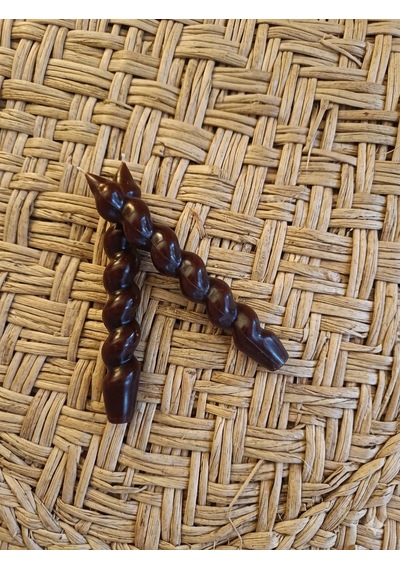Pinterest Model, Spiral, Burgulu Kahverengi Şamdan Mum 2' Li