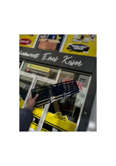 Çizgili Sarkık El Yazı Model Altın Plakalık - 666014362