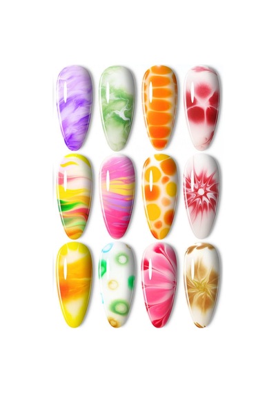 Blooming Jel 15 Ml Dağılan Jel Tırnak Sanatı Sulu Boya Efekti Mermer Desen Ombre Geçiş Bloming Jel Bloomıng Jel
