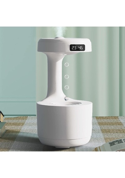 Robeve Anti Yerçekimi Su Damlası Buhar Makinesi 800 Ml Hava Nemlendirici Ultrasonik Hava Nemlendirici Dijital Göstergeli Hava Nemlendirici Buhar Makinesi Aroma Difüzör Aromaterapi