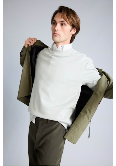 Defacto %100 Pamuk Basic Sweatshirt E8339ax26spgn1255 Yeşil-gn1255
