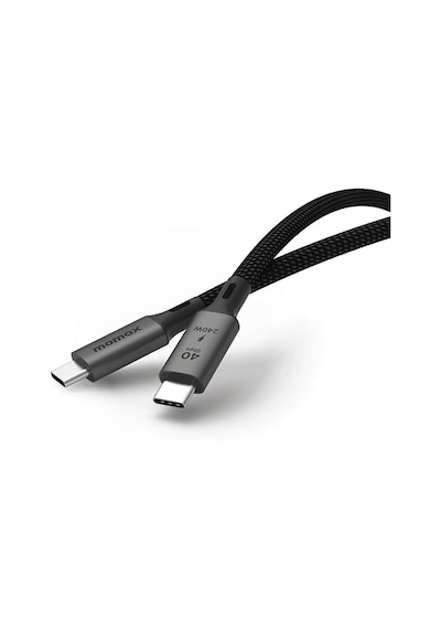 Momax DC39D Elite 240w Usb-C  Usb4 40Gbps 1M Kablo Siyah