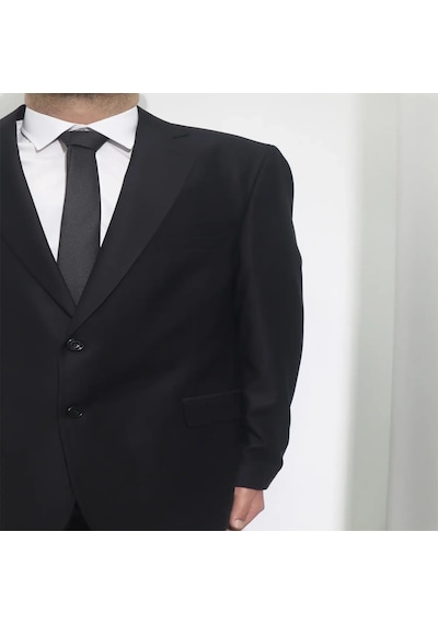 Fabrigatti Dmc Tekstil Erkek Siyah Düz Klasik Rahat Kalıp Çift Düğmeli 4 Drop Battal Takım Elbise Fabrigatti Dmc Tekstil Erkek Siyah Düz Klasik Rahat Kalıp Çift Düğmeli 4 Drop Battal Takım Elbise