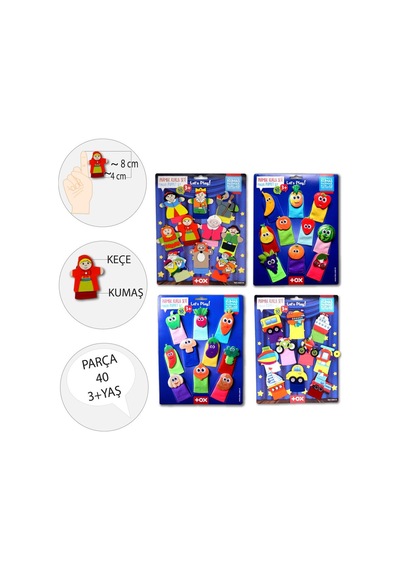 4 Set - 40 Parça Tox Masal Kahramanları. Meyveler. Sebzeler ve Ta