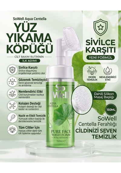 So Well Aqua Centella Sivilce Karşıtı Yüz Yıkama Köpüğü 150 Ml 88846959