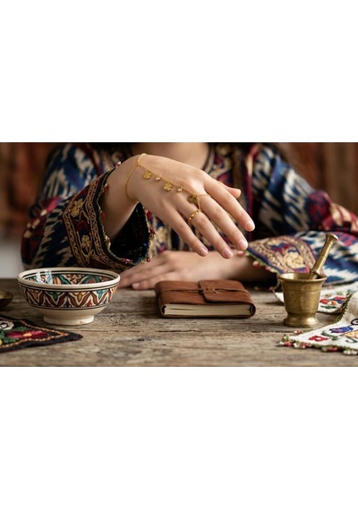 Lúmina Clover Charm Dört Yapraklı Yonca Figürlü Şahmeran Bileklik Çok Renkli