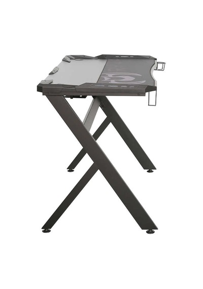 Ryze Extreme Karbon Fiber Rgb Oyuncu Masası - Siyah 120x60x76 Cm Siyah