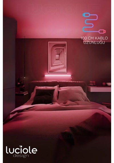 Rgb Led Abajur Aplik Gece Lambası Lambader Renkli Uzaktan Kumandalı Işık - Ledtube1