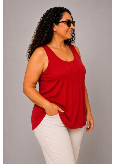 Paw Garage Kadın Büyük Beden Günlük Bluz - Kare Yaka Biyeli Atlet 3xl Sıyah 3xl Sıyah Pwgglm5145