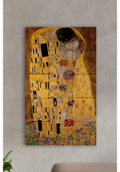 Doğal Taş Tablo - Gustav Klimt Eseri- Duvar Dekoru 30x50cm