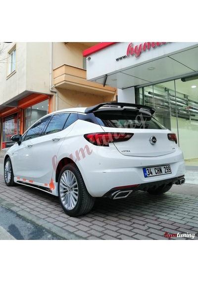 Opel Astra K Difüzör. Kare Egzoz Görünümlü. Parlak Siyah