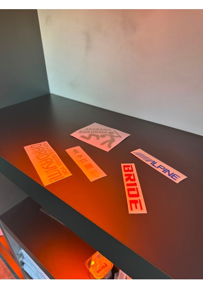 5 Li Oto Sticker Seti 90s 0