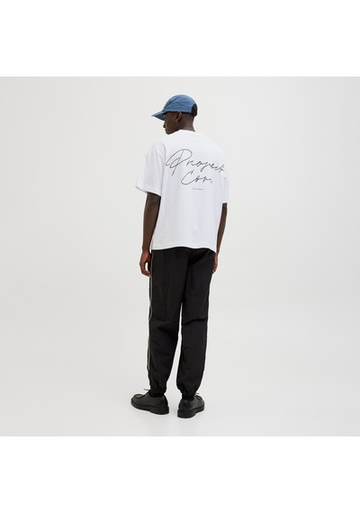 Jack & Jones Dynamic Script Erkek Beyaz Tişört 12273310-bw Beyaz